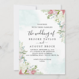 Invitación a la boda de flores