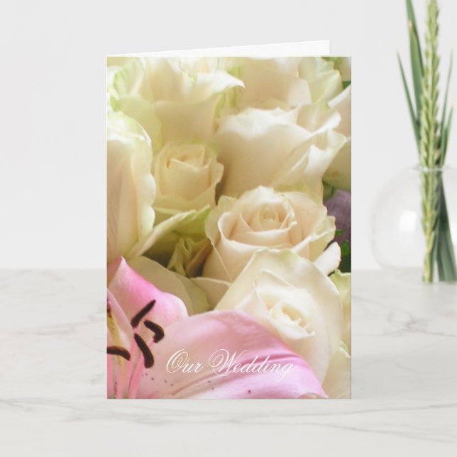 Invitación a la boda de flores (Anverso)