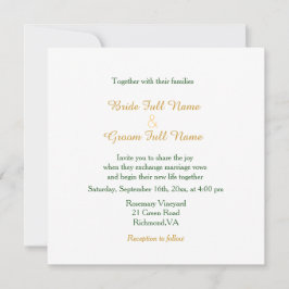 invitación a la boda de flores amarillas vintage.