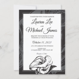 Invitación a la boda de Flores Calla Lilies