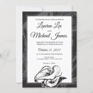 Invitación a la boda de Flores Calla Lilies