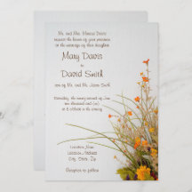 Invitación a la boda de Flores de Caída de Madera 