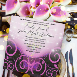 Invitación a la boda de flores de Fuchsia Calla Li