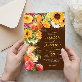 Invitación a la boda de flores de verano de primav