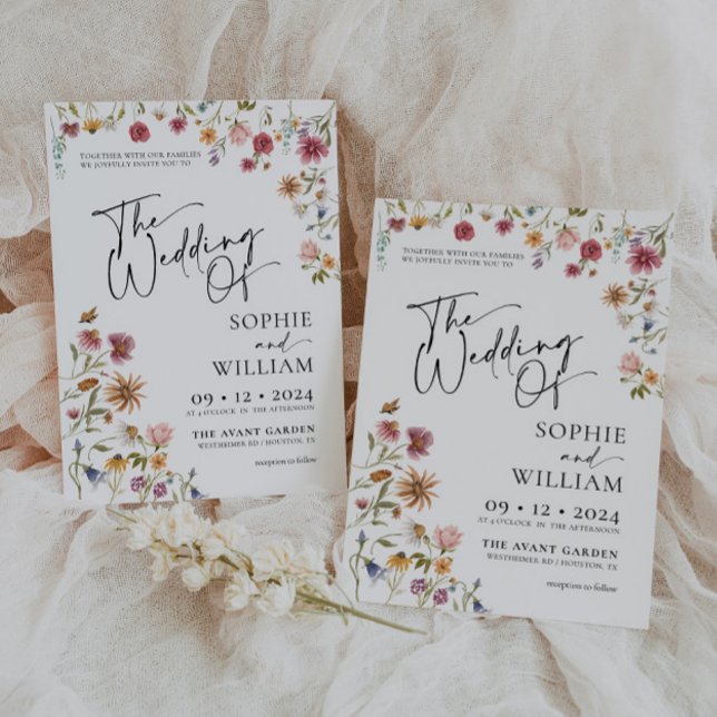 Invitación a la boda de flores en el jardín (Subido por el creador)