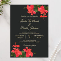 Invitación a la boda de flores en Hibiscus