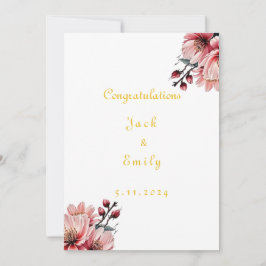 Invitación a la boda de flores estéticas