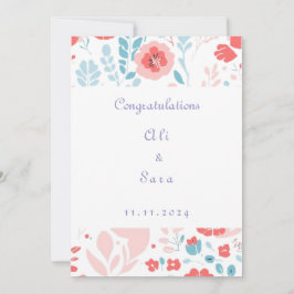 Invitación a la boda de flores estéticas