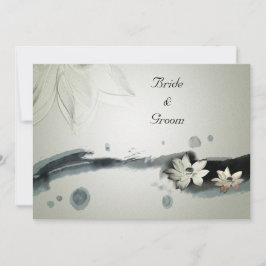 Invitación a la boda de flores japonesas