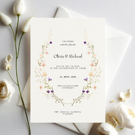 Invitación a la boda de flores minimalistas y eleg