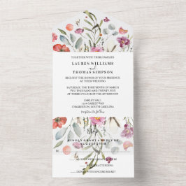 Invitación a la boda de Flores que caen