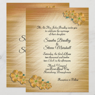 Invitación a la boda de flores rusticas