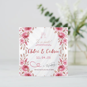 Invitación a la boda de flores silvestres