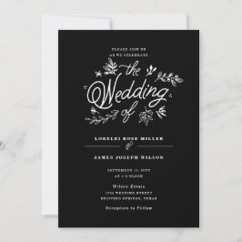 Invitación a la boda de flores silvestres