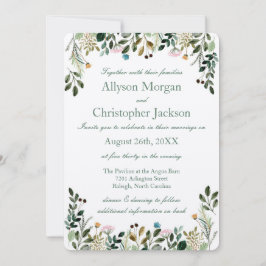 Invitación a la boda de flores silvestres