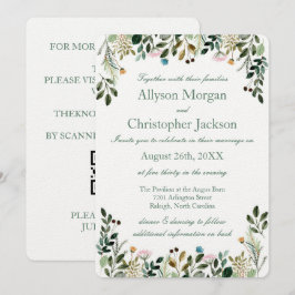 Invitación a la boda de flores silvestres