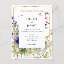 Invitación a la boda de flores silvestres