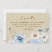 Invitación a la boda de flores silvestres