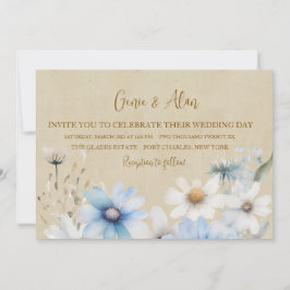 Invitación a la boda de flores silvestres