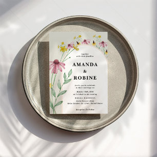 Invitación a la boda de flores silvestres