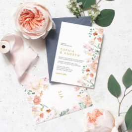 Invitación a la boda de flores silvestres