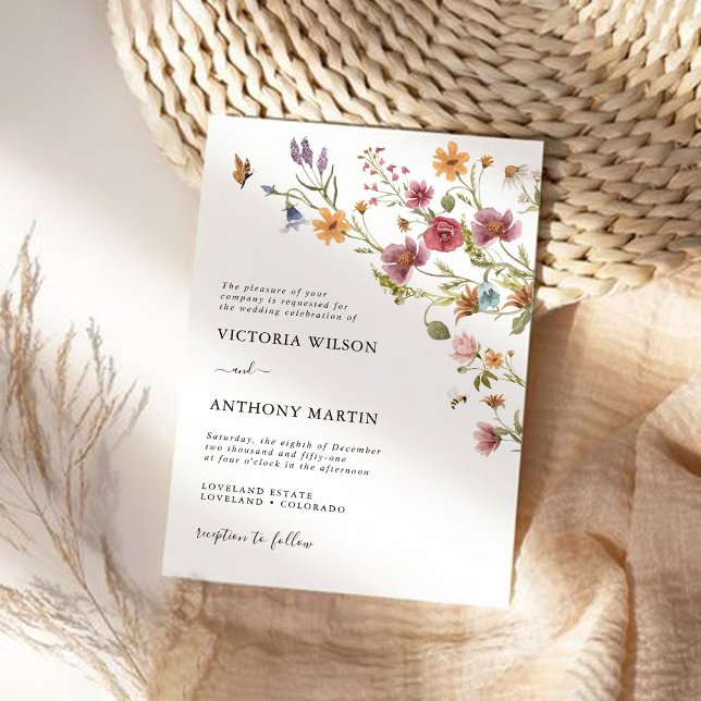 Invitación a la boda de flores silvestres (Subido por el creador)