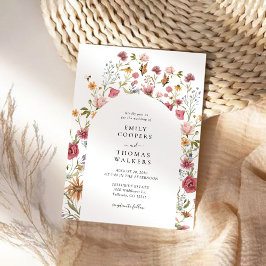 Invitación a la boda de flores silvestres