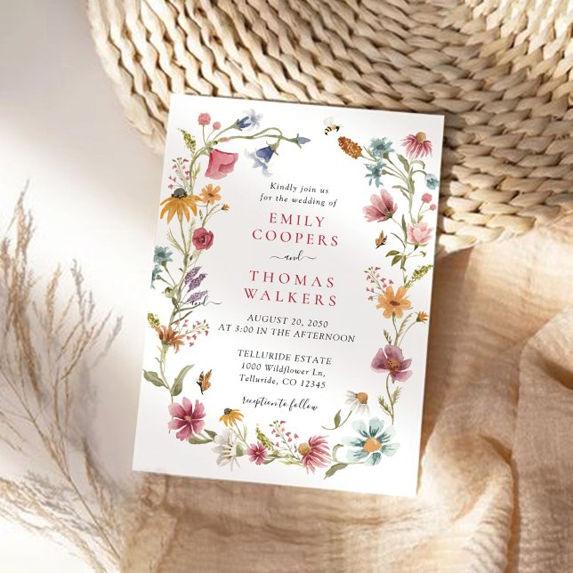 Invitación a la boda de flores silvestres (Subido por el creador)