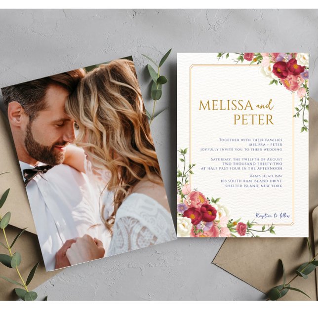 Invitación a la boda de flores silvestres (Subido por el creador)
