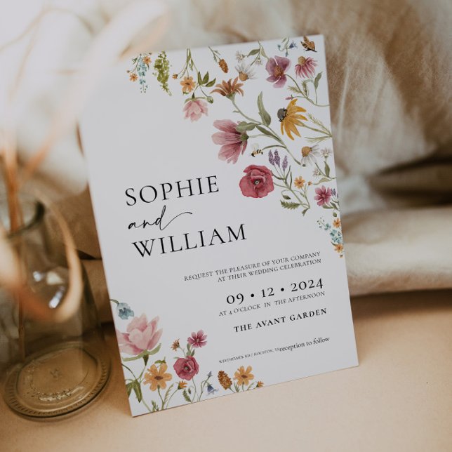 Invitación a la boda de flores silvestres (Subido por el creador)