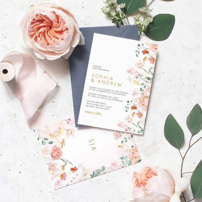 Invitación a la boda de flores silvestres (Subido por el creador)