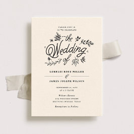 Invitación a la boda de flores silvestres