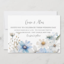 Invitación a la boda de flores silvestres