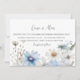 Invitación a la boda de flores silvestres
