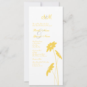 Invitación a la boda de flores silvestres amarilla
