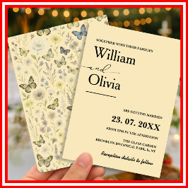 Invitación a la boda de flores silvestres amarilla