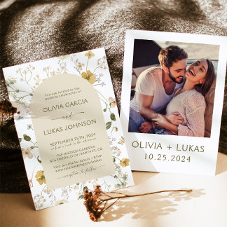 Invitación a la boda de flores silvestres, Arco fl