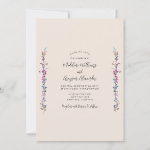 Invitación a la boda de flores silvestres de Boho