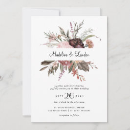 Invitación a la boda de flores silvestres de Rubor