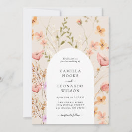 Invitación a la boda de flores silvestres rusticas