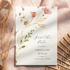 Invitación a la boda de flores silvestres rusticas