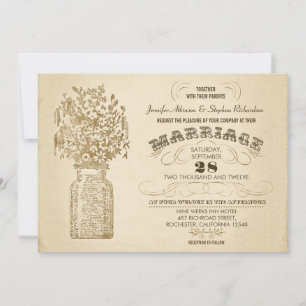 invitación a la boda de flores silvestres silvestr