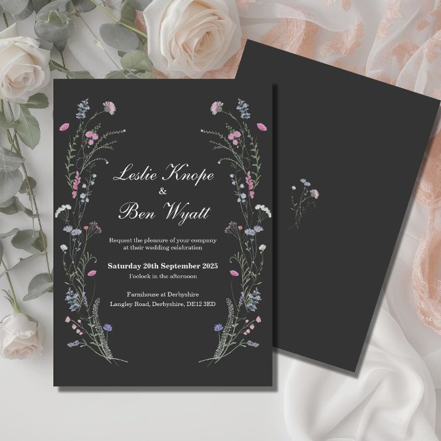 Invitación a la boda de flores silvestres WF1 (Subido por el creador)