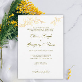 Invitación a la boda de flores sin tiempo