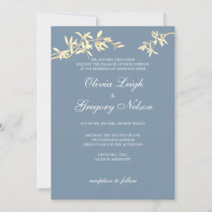 Invitación a la boda de flores sin tiempo