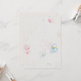 Invitación a la boda de flores sobre el tex de pap