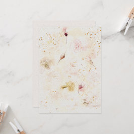 Invitación a la boda de flores sobre el tex de pap