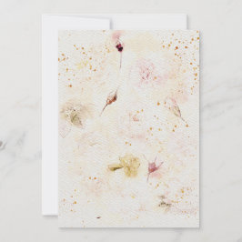 Invitación a la boda de flores sobre el tex de pap