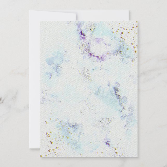 Invitación a la boda de flores sobre el tex de pap (Anverso)