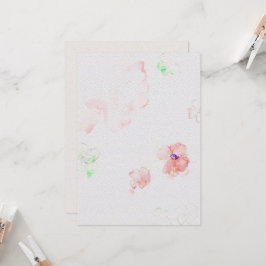 Invitación a la boda de flores sobre el tex de pap